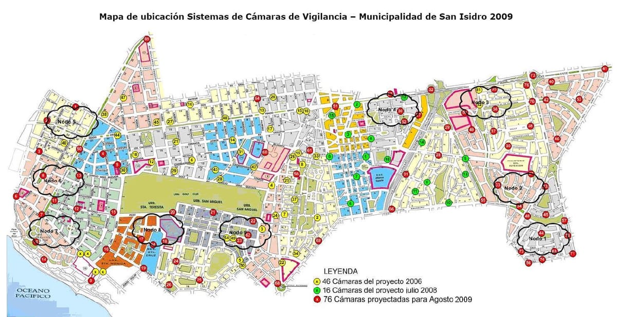 Kaart san isidro Lima
